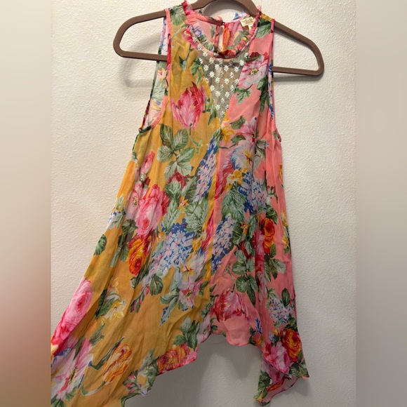 Tops - Anthropologie x Nikasha MOREVIA Sz Sm Pink Floral Embroidered
